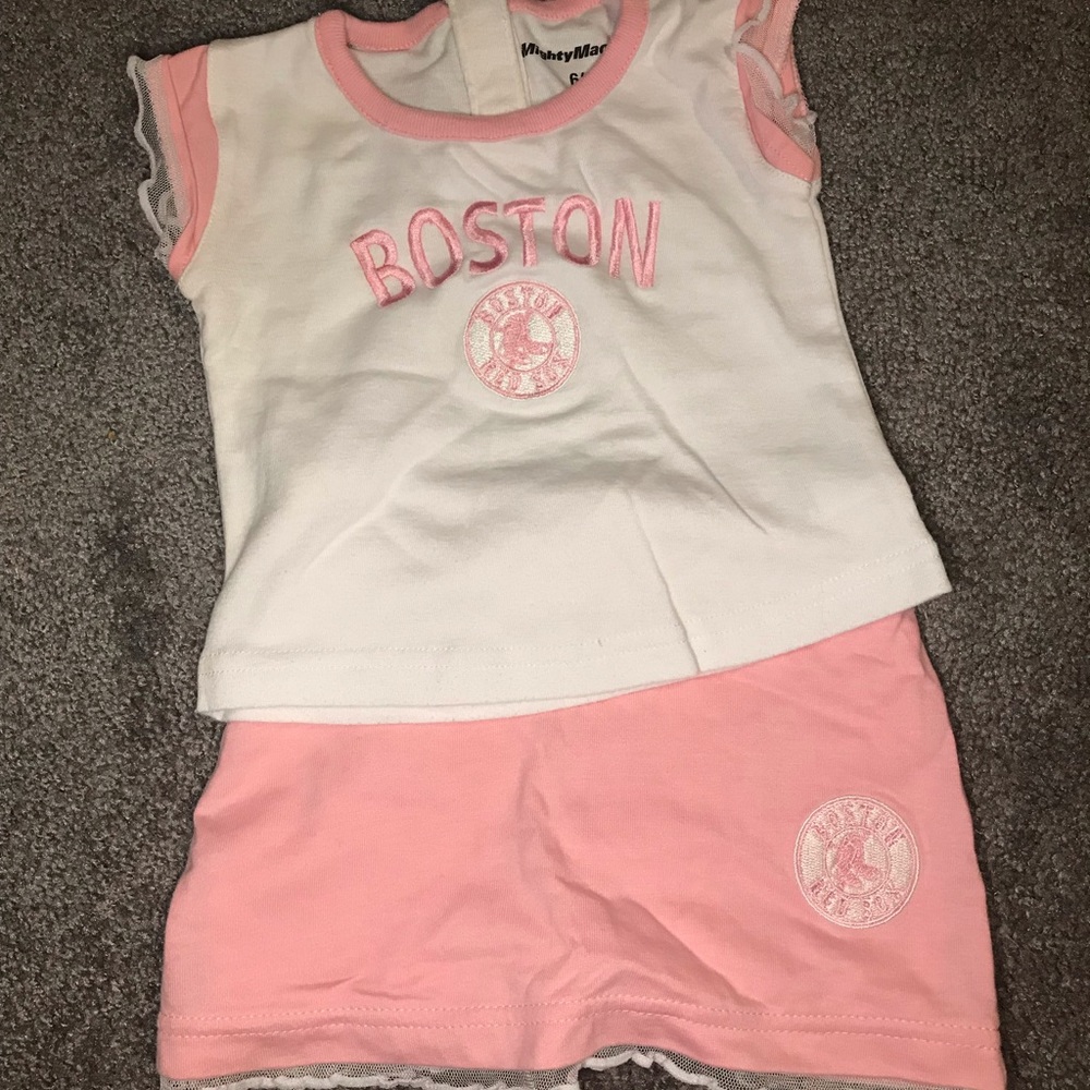 Boston Red Sox girls short set